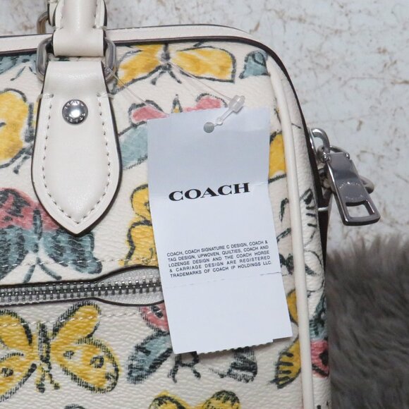 Coach Rowan Satchel with Butterfly Print (Chalk) - Picture 7 of 7